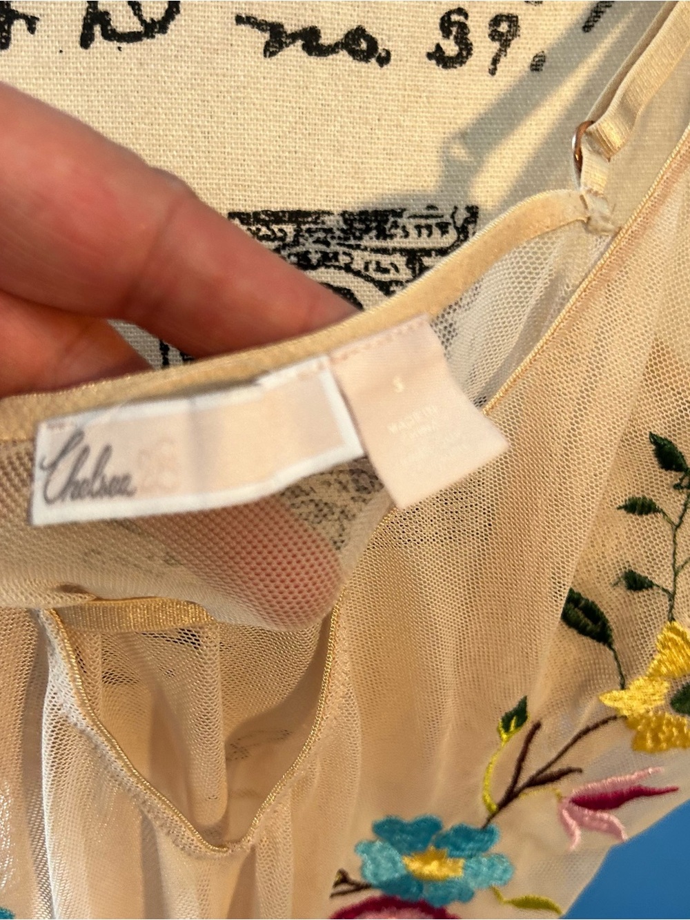 ⭐️5FOR$25⭐️. Chelsea 28 Sheer Embroidered Thong Bodysuit - Picture 10 of 15